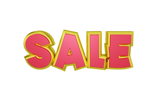 Sale 3d transparent text png