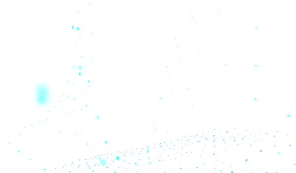 Digital technology abstract 3d blue light particles raining hits water waves png