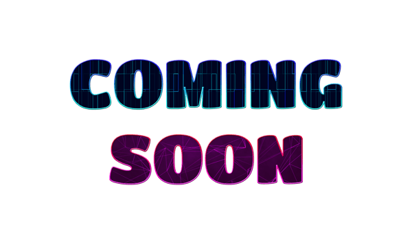 Text COMING SOON 3d digital technology png