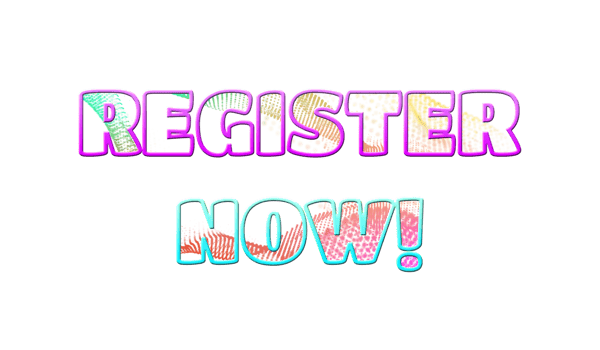 Text REGISTER NOW 3d digital technology png