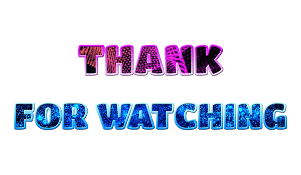 Text Thank for watching 3d digital technology png