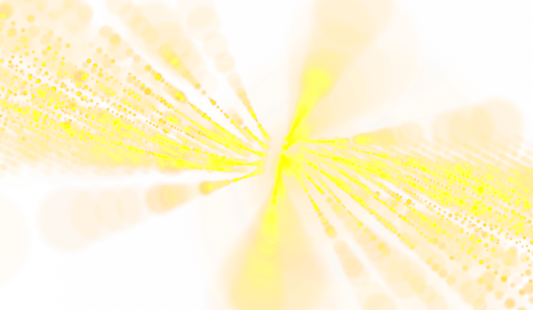 3D abstract DNA digital technology yellow light particles png