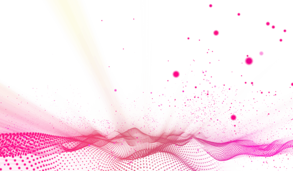 3D abstract digital technology pink particles wave png