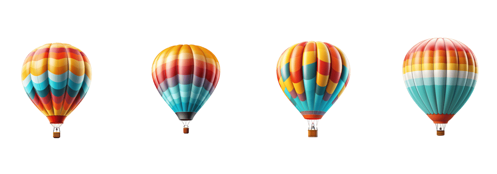 cute balloons cartoon pastel color on white background png
