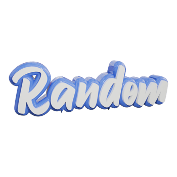 Random 3d transparent text design png