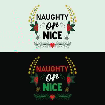Naughty Or Nice vector
