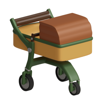 3d rendered stroller perfect for baby  product design project png