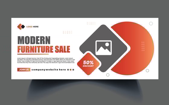 Social media banner post template design free Vector