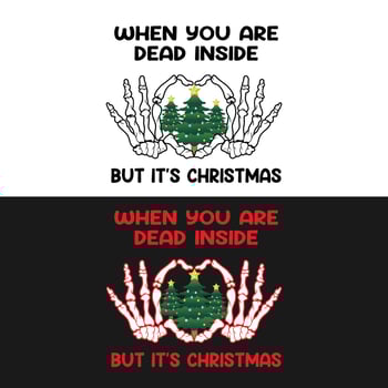 Christmas t shirt. When you age dead inside. But it's merry christmas vector
