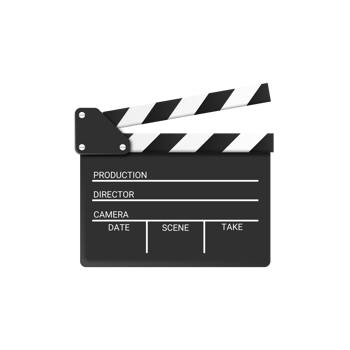 Realistic movie clapper slapstick png