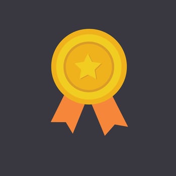 gold medal vector