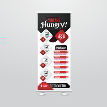 Modern and Creative Roll up Banner Template Design vector