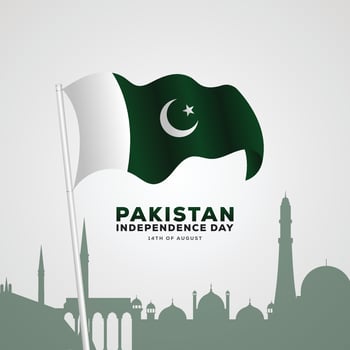 Pakistan Independence Day Illustration 14 August vector