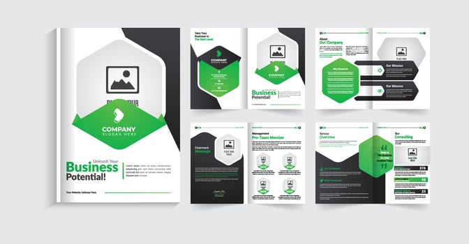 creative and modern multipurpose bifold brochure template design vector