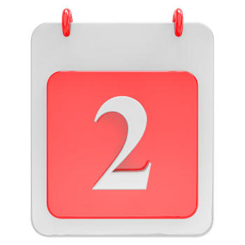 3d render on calendar icon transparent background png