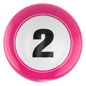Ball Number Red 3D Render png