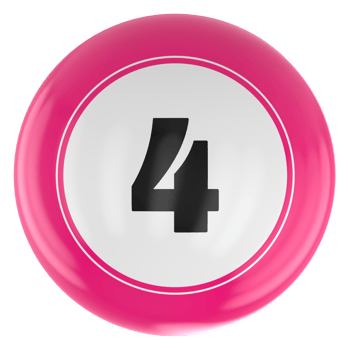 Ball Number Red 3D Render png