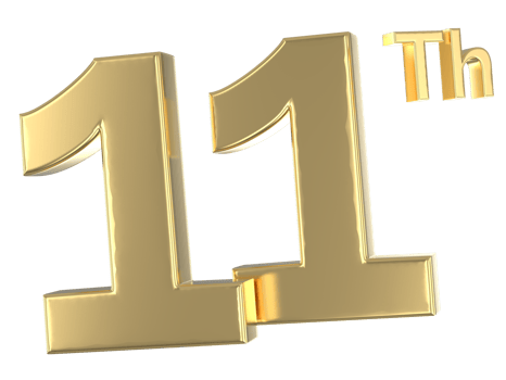 Happy Anniversary Number Gold png