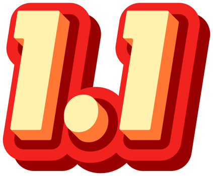 1.1 sale, Promotion label sale, alphabet 3d text effect, promotion discount label. png