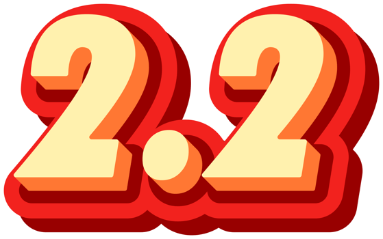 2.2 sale, Promotion label sale, alphabet 3d text effect, promotion discount label. png