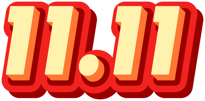 11.11 sale, Promotion label sale, alphabet 3d text effect, promotion discount label. png