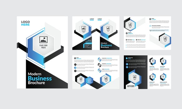 Modern multipurpose business brochure template design vector