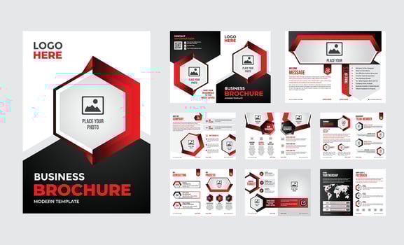 Modern multipurpose business brochure template design vector