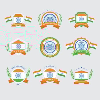India flag, vector illustration on a white background