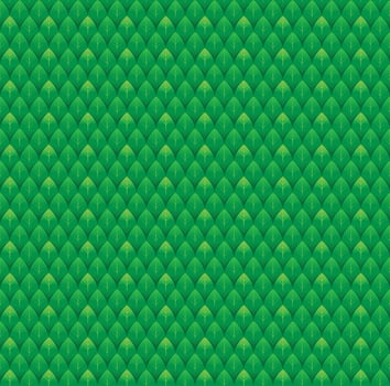 Leaves pattern, Pine tree, christmas tree, Vector Cartoon.