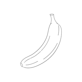 Banana Coloring Book Sketch Line Art Vector Hand Drawn illustration