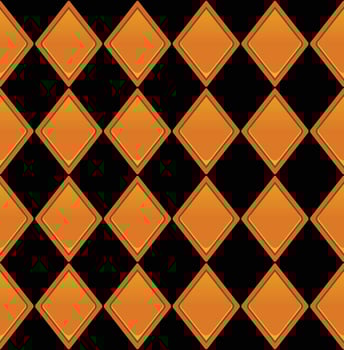 Diamond Seamless Pattern Vector, Halloween Theme vector