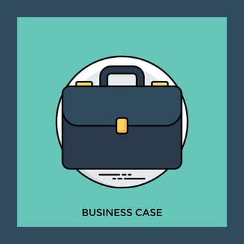 A leather briefcase is designed to offer business case icon vector