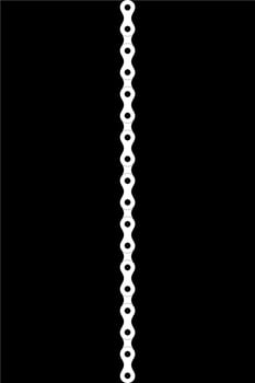 Silhouette of the Chain for Motorcycle, Bike or Bicycle, Machinery, for Art Illustration, Logo Type, Pictogram, Website or Graphic Design Element. Vector Illustration