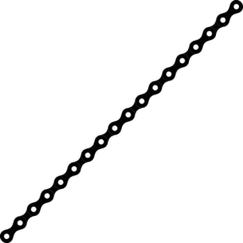Silhouette of the Chain for Motorcycle, Bike or Bicycle, Machinery, for Art Illustration, Logo Type, Pictogram, Website or Graphic Design Element. Vector Illustration