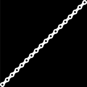 Silhouette of the Chain for Motorcycle, Bike or Bicycle, Machinery, for Art Illustration, Logo Type, Pictogram, Website or Graphic Design Element. Vector Illustration