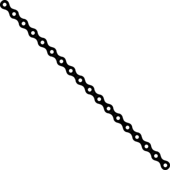 Silhouette of the Chain for Motorcycle, Bike or Bicycle, Machinery, for Art Illustration, Logo Type, Pictogram, Website or Graphic Design Element. Vector Illustration