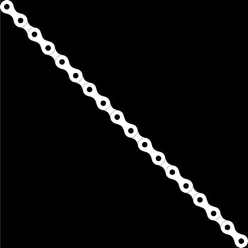 Silhouette of the Chain for Motorcycle, Bike or Bicycle, Machinery, for Art Illustration, Logo Type, Pictogram, Website or Graphic Design Element. Vector Illustration