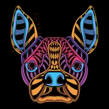 dog face pattern artwork illustration vector