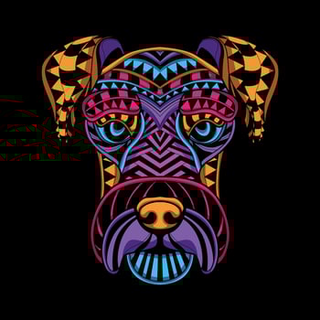 dog face pattern artwork illustration vector