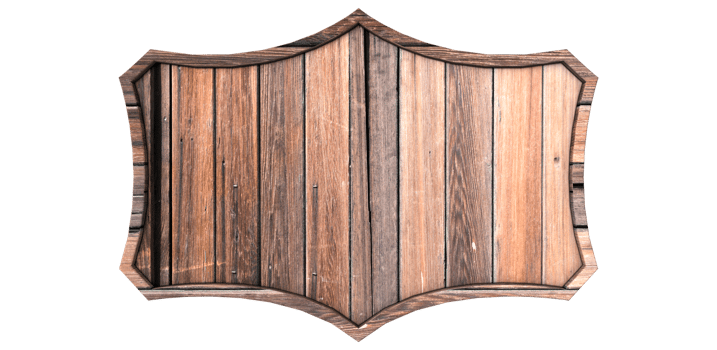 wood sign 3d render transparency png