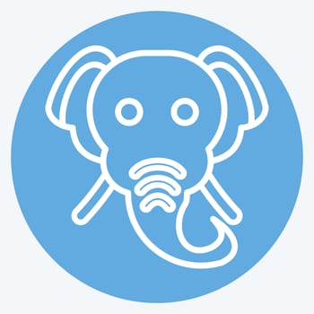 Icon Elephant. related to Animal symbol. blue eyes style. simple design editable. simple illustration vector