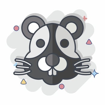 Icon Hamster. related to Animal symbol. comic style. simple design editable. simple illustration vector