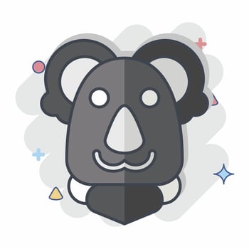 Icon Koala. related to Animal symbol. comic style. simple design editable. simple illustration vector
