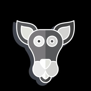 Icon Kangaroo. related to Animal symbol. glossy style. simple design editable. simple illustration vector