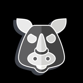 Icon Rhino. related to Animal symbol. glossy style. simple design editable. simple illustration vector