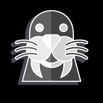 Icon Walrus. related to Animal symbol. glossy style. simple design editable. simple illustration vector