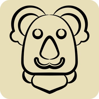 Icon Koala. related to Animal symbol. hand drawn style. simple design editable. simple illustration vector