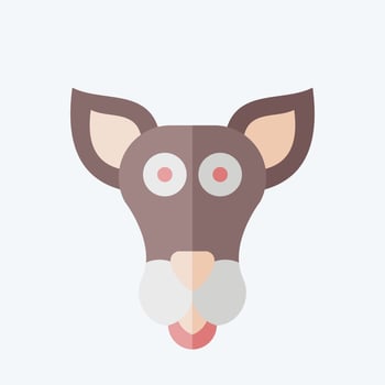 Icon Kangaroo. related to Animal symbol. flat style. simple design editable. simple illustration vector