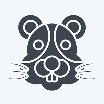 Icon Hamster. related to Animal symbol. glyph style. simple design editable. simple illustration vector