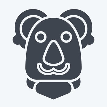 Icon Koala. related to Animal symbol. glyph style. simple design editable. simple illustration vector